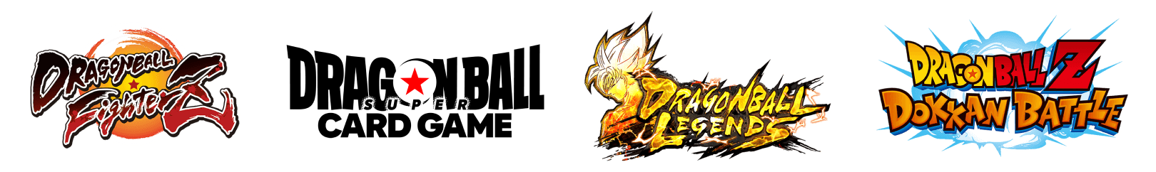 DRAGON BALL FighterZ | DRAGON BALL SUPER CARD GAME | DRAGON BALL LEGENDS | DRAGON BALL Z DOKKAN BATTLE